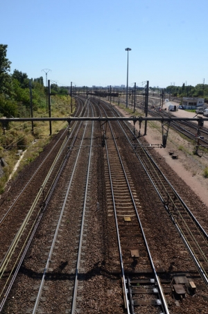 Vue des lignes de chemin de fer